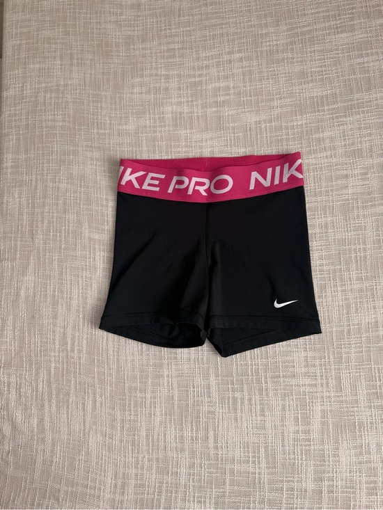 Nike Pants - Nike Pro Dri-FIT Black Compression Shorts Pink Waistband XS